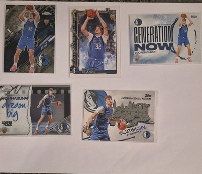 Topps Chrome Cooper Flagg Dallas Mavericks Rookie 5-Card Lot Go Time + More