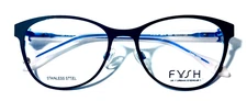FYSH 3614 858 BLUE CAT EYE WOMEN FULL RIM AUTHENTIC EYEGLASSES FRAMES 52-17-135