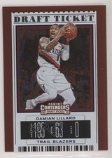 2019 Panini Contenders Draft Picks Variation Ticket Blue Foil Damian Lillard 0u7