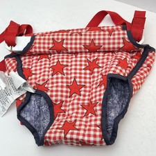 Evenflo Johnny Jump-Up Baby Exerciser Rare Plaid Red Stars Vintage 80s Retro