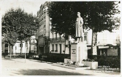 VICHY Karte Denkmal König Albert 1. Avenue Aristide Briand