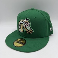 New Era 59Fifty Charlotte Knights Hat Cap Sz 7 Green Copa De La Diversion MILB