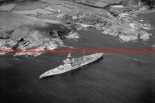 F016029 HMS Warspite Battleship Prussia Cove Cornwall c1947