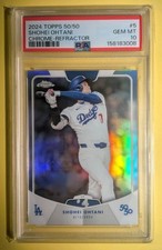 2024 Topps 50/50: Shohei Ohtani - Shohei Ohtani HR 4 #5 Refractor PSA 10
