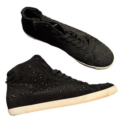 K&S Kennel & Schmenger Hightop Sneaker Gr. 42 schwarz Strass UK 8 Luxus