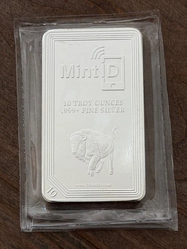 10 oz MintID Buffalo Silver Bar (AES-128 Encrypted) #2