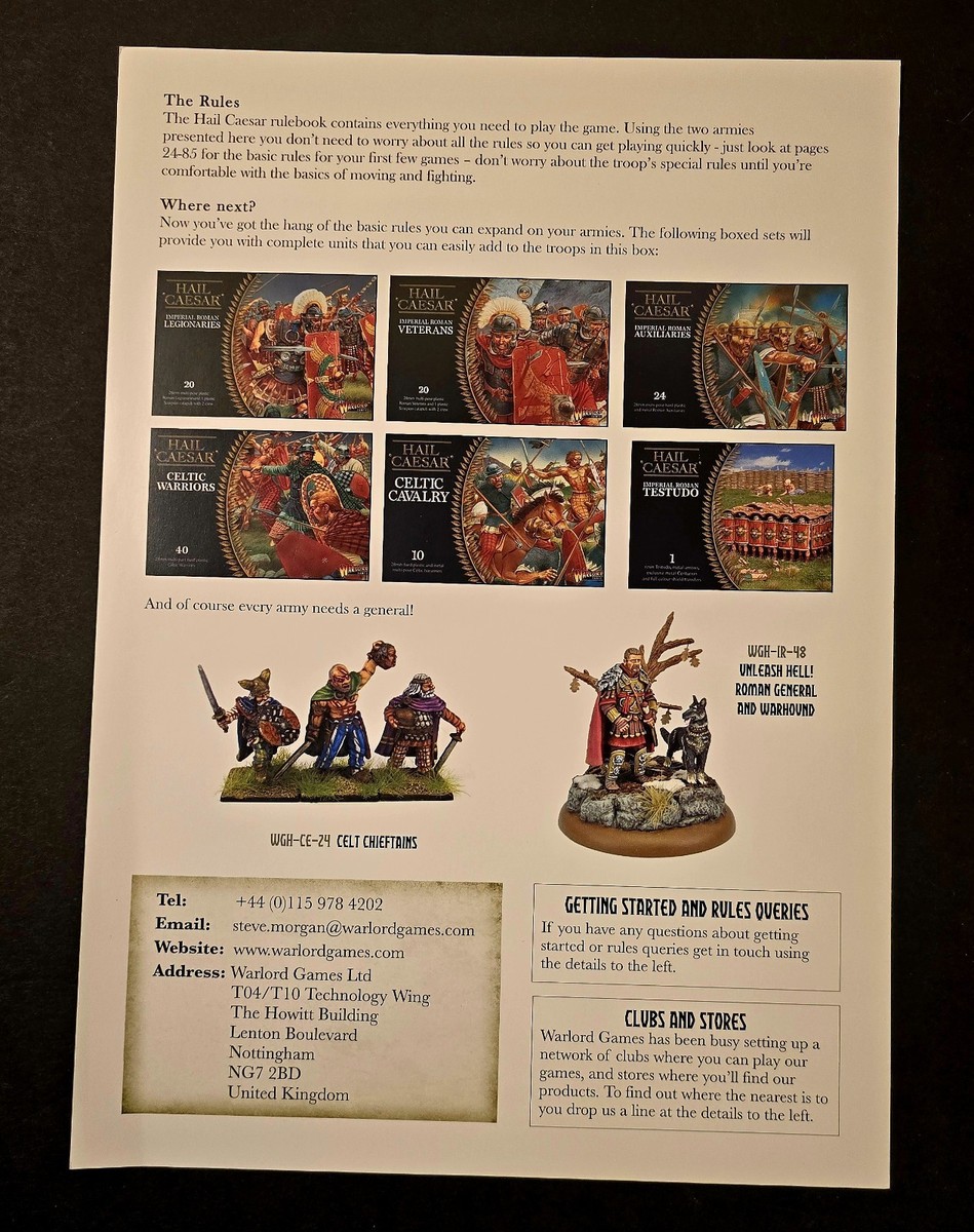 warlord games hail caesar Conquest Of Gaul