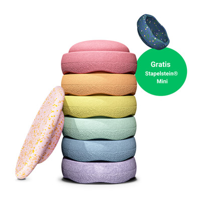 Stapelstein  Spring Set Pastell Rainbow Balance Steine Kinder Motorik Spielzeug