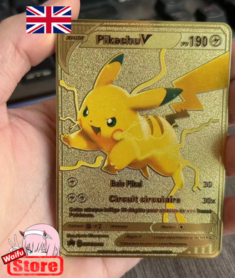 Pokemon Karte Pokemon Pikachu V Pokemon Gold Metal Card METALLKARTE TCG
