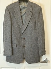 Men  s Stunning Vintage Harris Tweed PBM Speckled Herringbone Blazer 40R MINT 