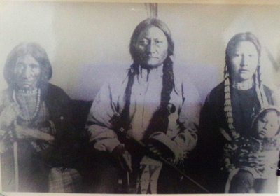 #ad Sioux Indian Sitting Bull w wife daughter g#x27;daughter Fansler photographer 19 cen $40.00