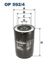 ÖLfilter Filtron OP 592/4 Anschraubfilter FüR 55 70 65 500 75 1000 Iveco 600 94