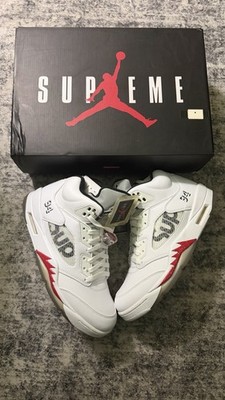 Air Jordan 5 Supreme White Size 9.5 Brand New