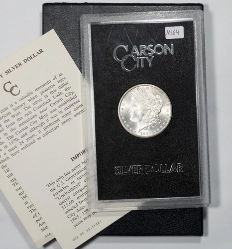 1882-CC GSA Morgan Silver Dollar With Box & COA Choice Uncirculated BU+