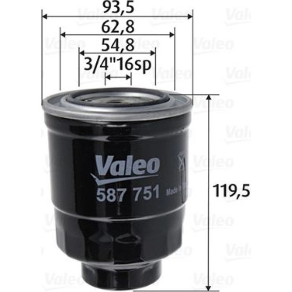 Valeo 587751 Kraftstofffilter FüR Toyota Verso Auris Avensis Corolla T27 E15 R2-image