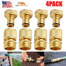 1-4 Set 3/4" Garden Hose Quick Connect Fittings Brass Connector Faucet Adapter