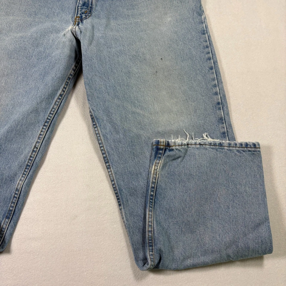 Jean Arizona Jean Co Para Hombres 42x32 Azul Claro Denim Suelto Y2K Años 90 Grunge Envejecido Foto 4 de 4