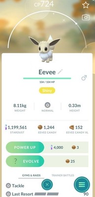 shiny eevee pokemon go card If heads Sun fading an Eevee to