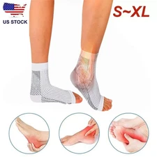 Copper Ankle Brace Silver Support Compression Sleeve Socks Foot Fasciitis Pain