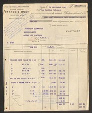 TOURS (37) METAUX QUINCAILLERIE "Sté François HUET" en 1943