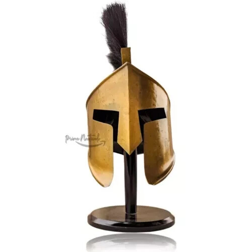 Médiévale Antique King Leonidas Spartiate 300 Film Casque Plume Costume Cadeau - Photo 1 sur 4