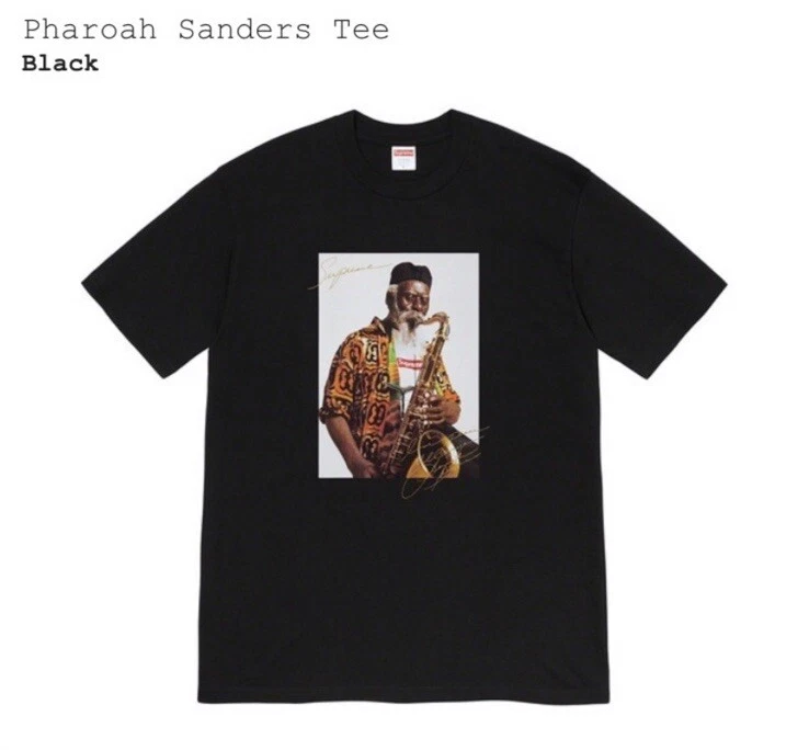 T shirt Supreme Pharoah Sanders taille moyenne noir FW20 100 % authentique
