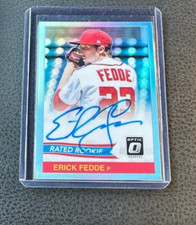 2018 Donruss Optic Erick Fedde Rookie Retro Carolina Blue Auto 20/35
