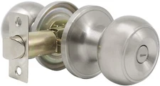 Probrico Satin Nickel Keyless Privacy Interior Doorknob | Bed/Bath