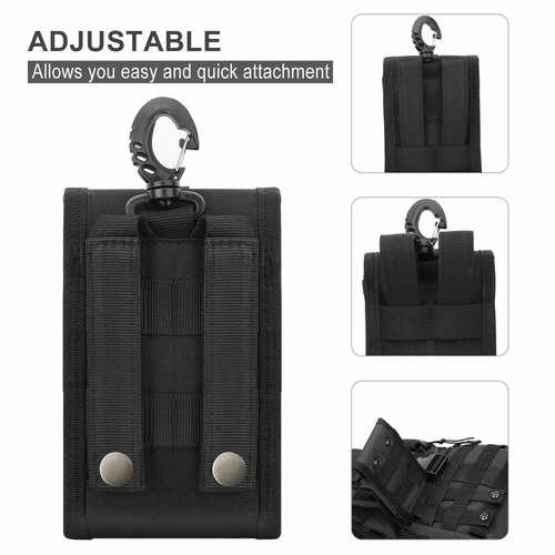 Tactical Outdoor Phone Pouch Bag Molle Mobile Phone Case Holder Belt Waterproof - Picture 4 of 11