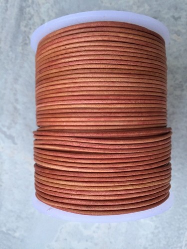 1mm 1.5mm 2mm Two Tone Petal Pink Round High Quality Leather Cord 75 - Picture 2 of 3
