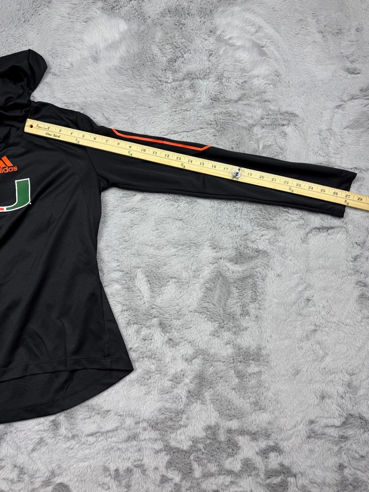 Suéter Miami Hurricanes Mujer Pequeño Negro Con Capucha Logo Emitido por el Equipo Chaqueta NCAA Foto 4 de 4