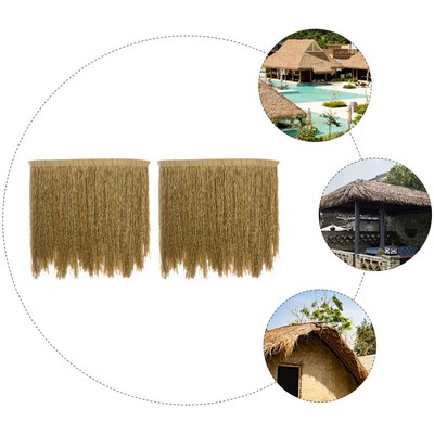  2 Pcs Simulated Thatch Tile Garden Hut Grass Roof Artificial for Dogs