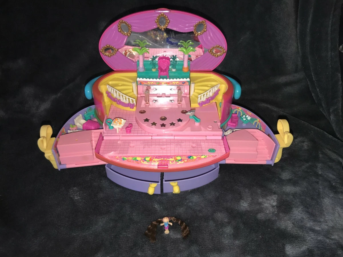 Vintage Polly Pocket 1995 Fashion Show Happening Hair Hatbox