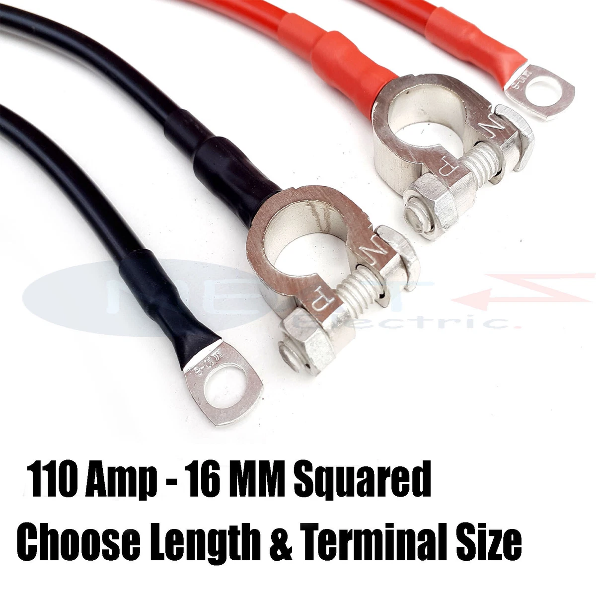 110 Amp Car Battery Terminal Power Earth Cable Choose Colour Length Hole Size