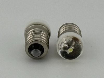 Rebaydo  2pcs E10 Screw LED Bulb Short Round 6 to 12 Volt DC