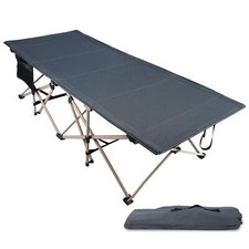 Oversized Camping Cots For Adults 500lbs 33.5'' Extra Wide Tall Sleeping Cots He