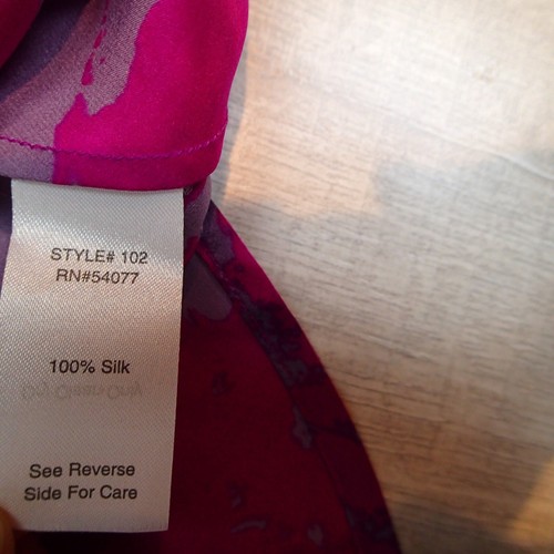 Cabi Silk Blouse s Purple pink Sleeveless Shoulder Tie Cowl Neck Career Party - Picture 11 of 14