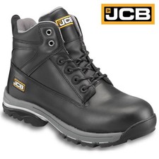 Image of MENS JCB LEATHER WATERPROOF HEAVY DUTY SAFETY WORK BOOTS STEEL TOE CAP SHOES SZ