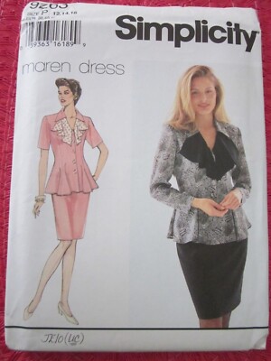Simplicity 9263 Misses JACKET Princess Seams & SLIM SKIRT Pattern SZ 12 ...