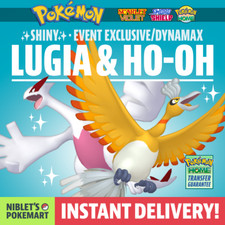   SHINY LUGIA  HO-OH   Exclusive Rare Pokemon Scarlet Violet Sword Shield Home 