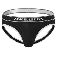 ZONBAILON Men's Sexy Thongs - Soft Protruding Enhancement Bag with Elastic