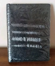 Leather Etc Wirebound Sketch Book Covered In Black Faux Ostrich Leather 80lb