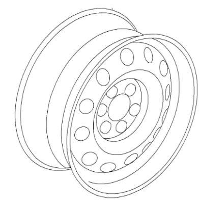 Genuine Vauxhall Combo D and FIAT DOBLO 6j X 15 H2 Steel Road