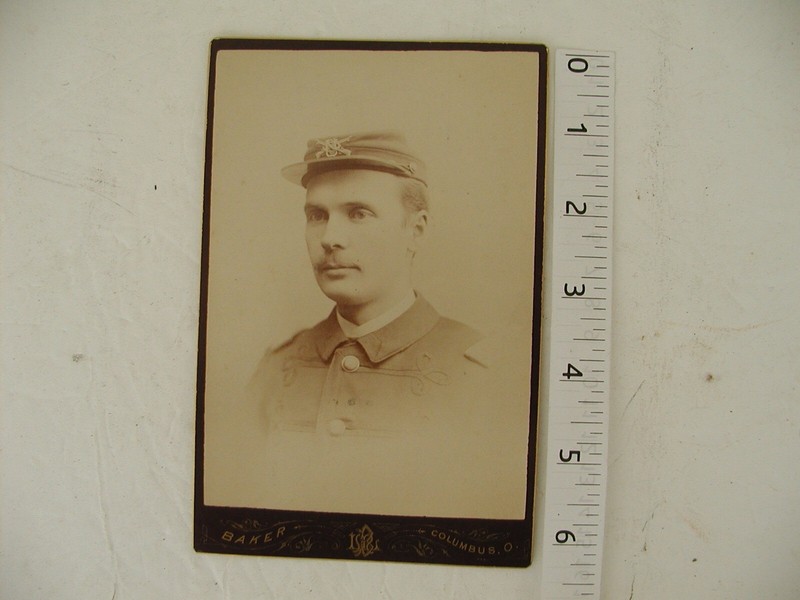 Indian Wars Period Cabinet Card Soldier Photograph