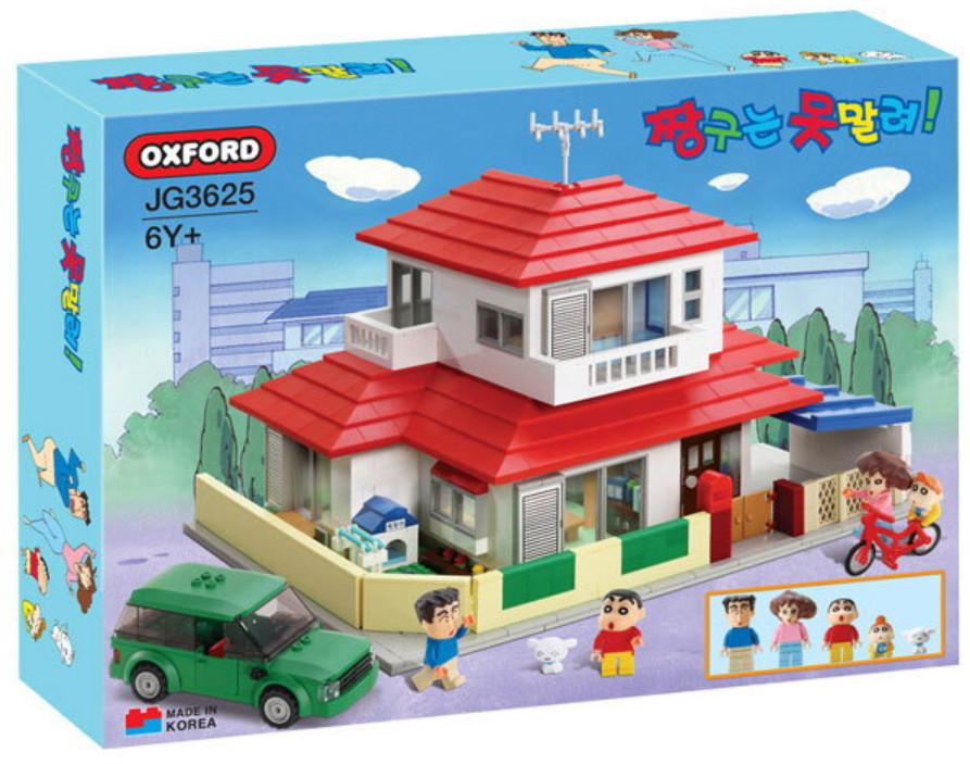 Juego de figuras de construcción Oxford Block JG3625 Crayón Shin-Chan House Bricks con licencia