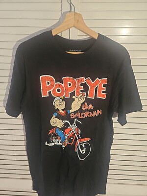  Popeye The Sailorman ''Vintage Harley'' Tee Shirt Size Medium (S216)