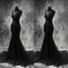 Black Mermaid Wedding Dresses High Neck Lace Applique Beading Bridal Gowns