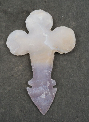 Translucent 4'' Flint Arrowhead Spearhead Stone Point Knife Blade I-189