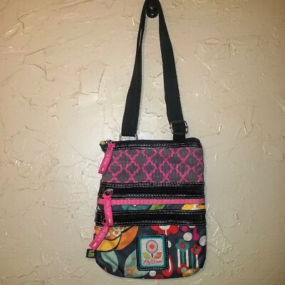 Lily Bloom Small Multicolor Floral Mix Pattern Crossbody Shoulder Purse  Handbag - Main Image