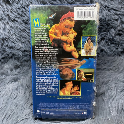 The Adventures of Pinocchio VHS Tape 2000 Slipsleeve Classic Movie New SEALED - Picture 3 of 7